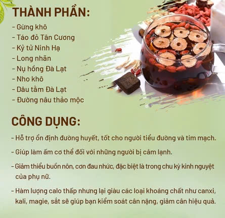 Trà Gừng Đường Nâu